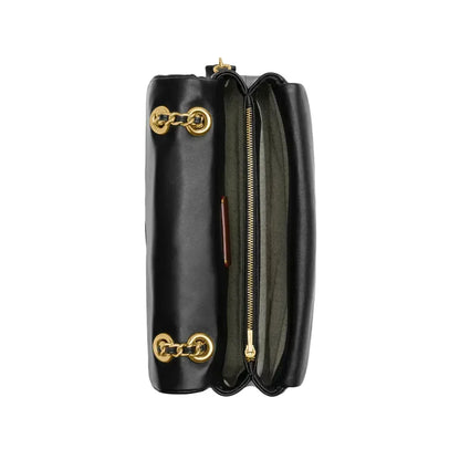 Tabby Shoulder Bag 26 With Pillow Quilting - Brass/Black