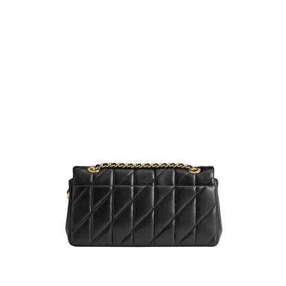 Tabby Shoulder Bag 26 With Pillow Quilting - Brass/Black